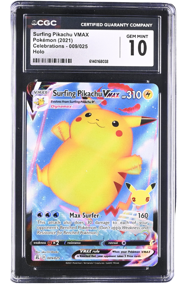 Surfing Pikachu Vmax 009/025 Celebrations Holo CGC 10