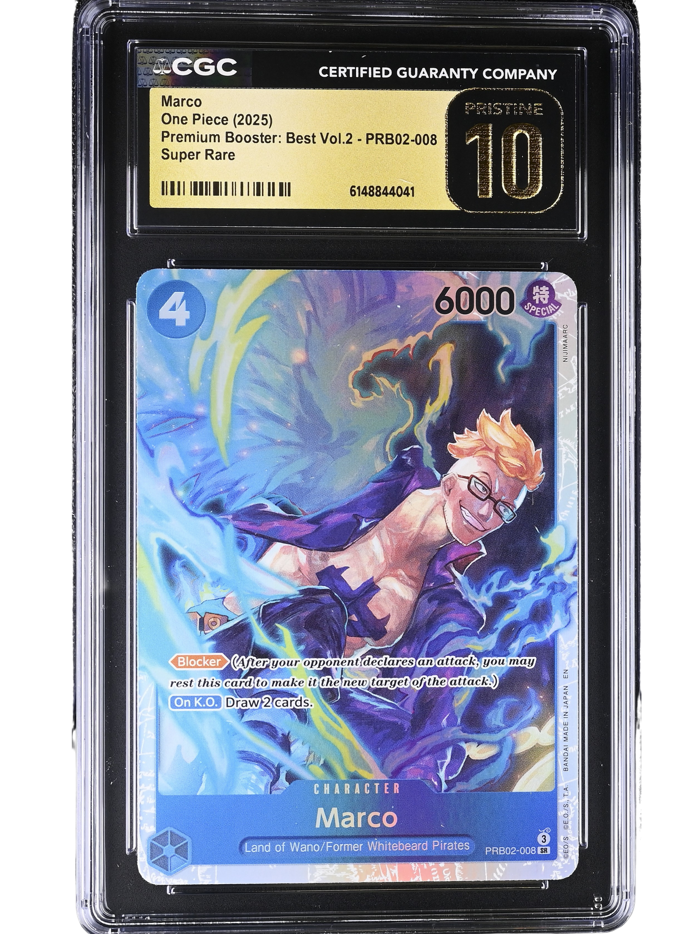 Marco Super Rare OP02-008 Premium Booster: Vol.2 CGC Pristine 10