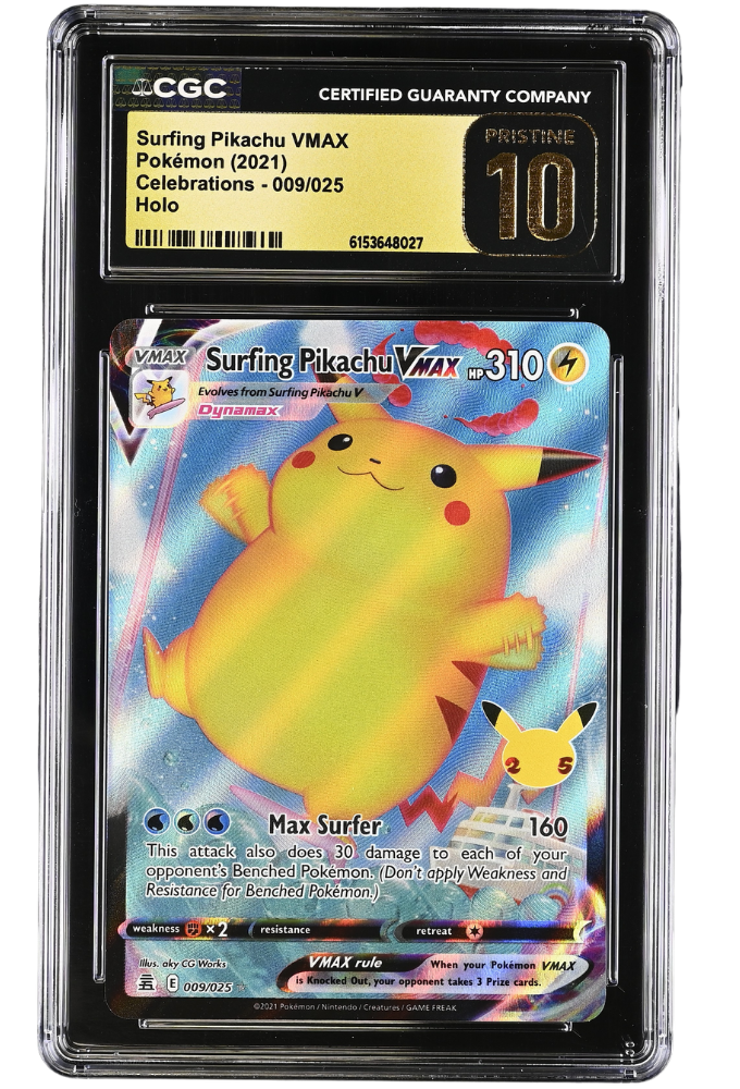 Surfing Pikachu Vmax 009/025 Celebrations Holo CGC Pristine 10