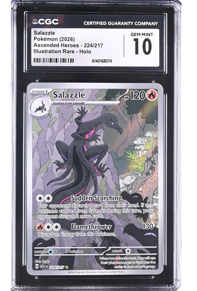 Salazzle 224/217 Ascended Heroes Illustration Rare Holo CGC 10