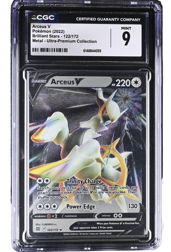 Arceus V 122/172 METAL Brilliant Stars Ultra Premium Collection Holo CGC 9