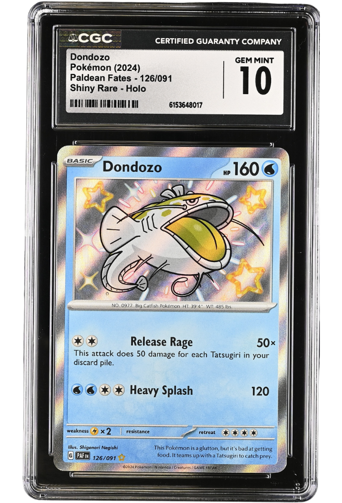 Dondozo 126/091 Paldean Fates Shiny Rare Holo CGC 10