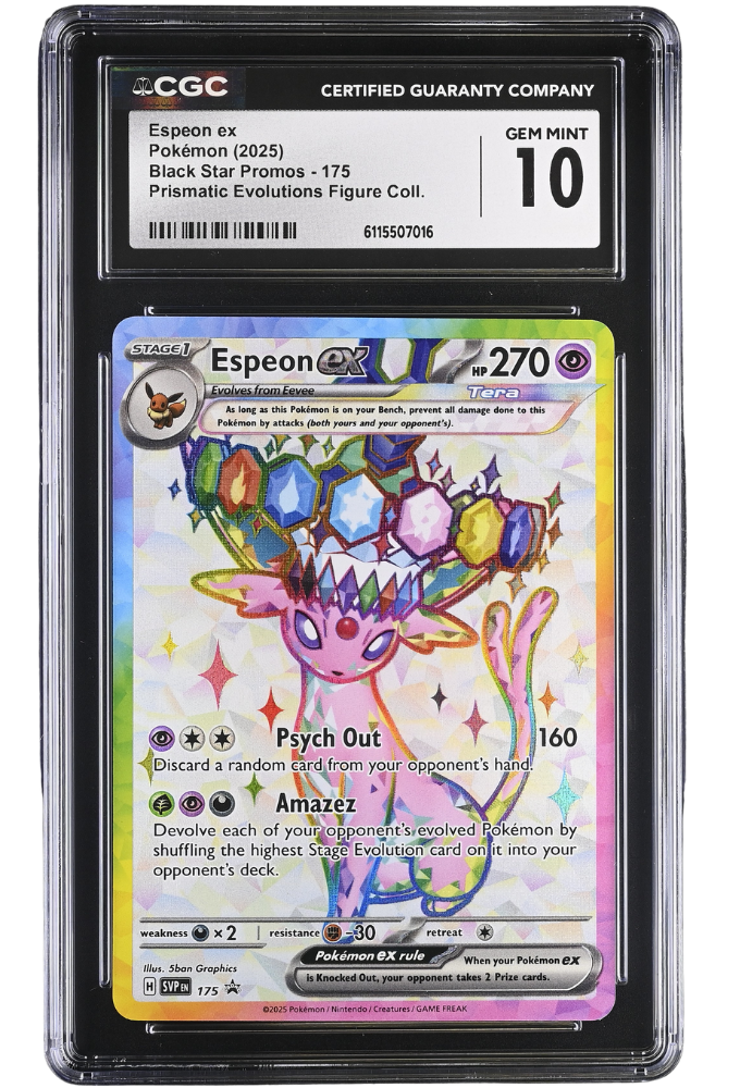 Espeon ex 175 Black Star Promos Prismatic Evolutions Figure Coll. Holo CGC 10