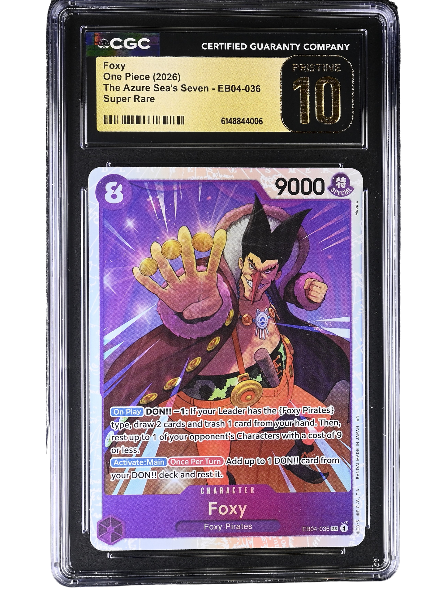 Foxy Super Rare EB04-036 The Azure Sea's Seven CGC Pristine 10