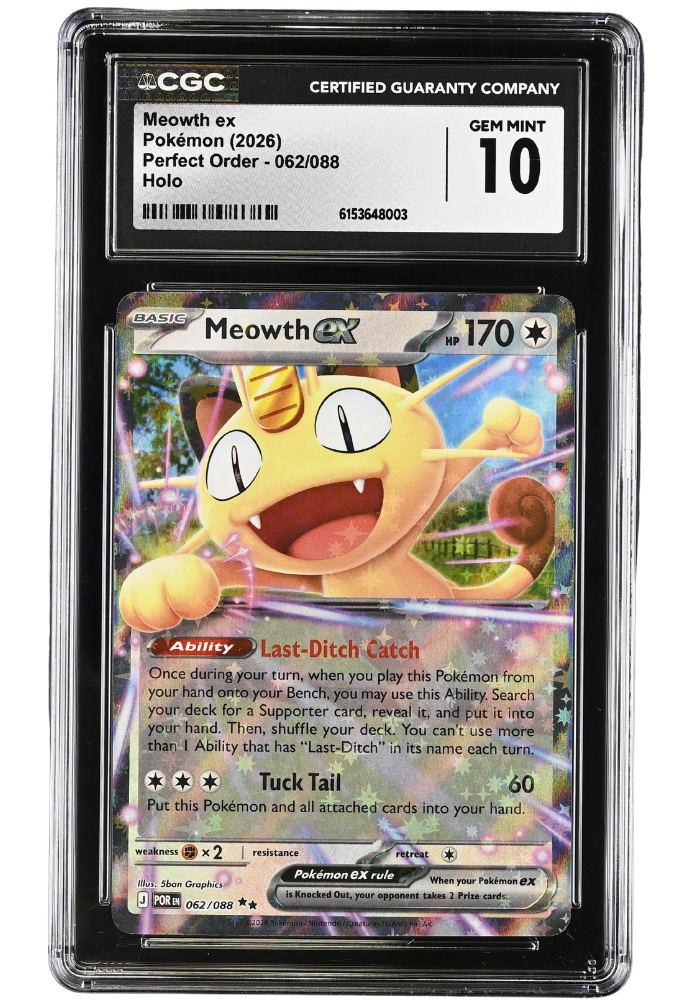 Meowth ex 062/088 Perfect Order Holo CGC 10