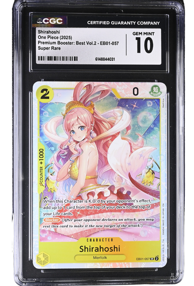 Shirahoshi EB01-057 Super Rare Premium Booster: Best Vol.2 Holo CGC 10