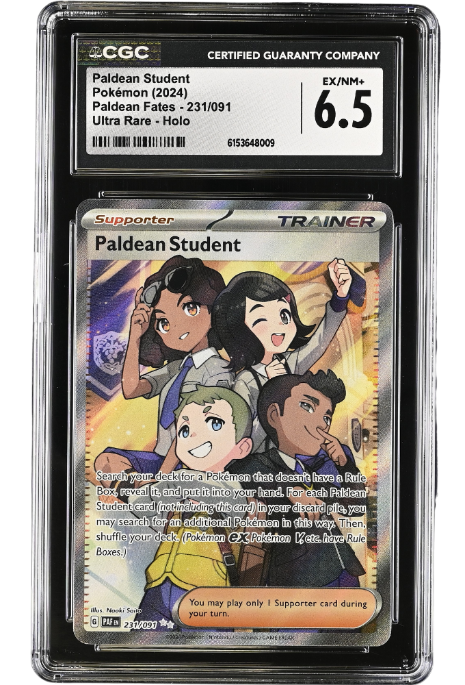 Paldean Student 231/091 Paldean Fates Ultra Rare Holo CGC 6.5