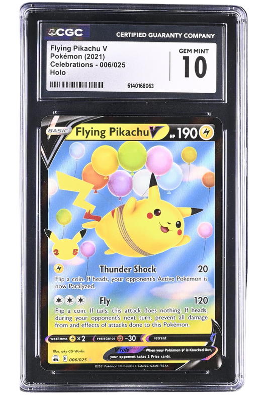 Flying Pikachu V 006/025 Celebrations Holo CGC 10