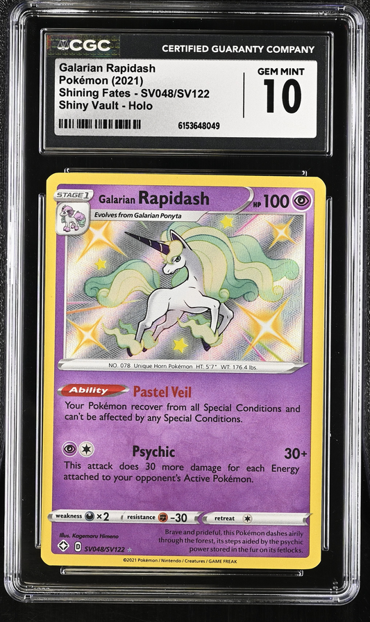 Galarian Rapidash SV048/SV122 Shining Fates Holo CGC 10