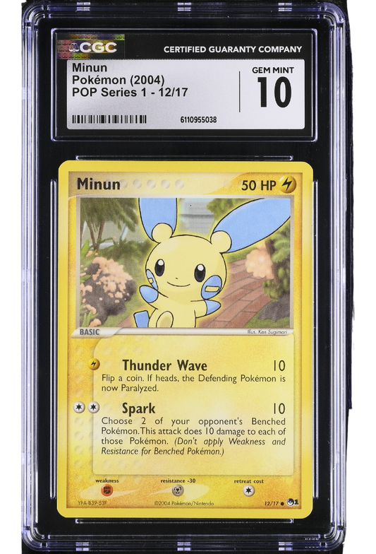 Minun 12/17 POP Series 1 CGC 10