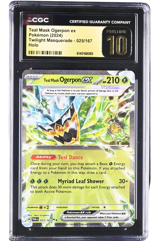 Teal Mask Ogerpon ex 025/167 Twilight Masquerade Holo CGC Pristine 10