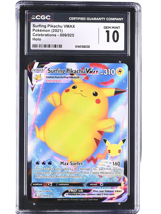 2021 Pokémon Celebrations Surfing Pikachu VMAX #9 CGC 10