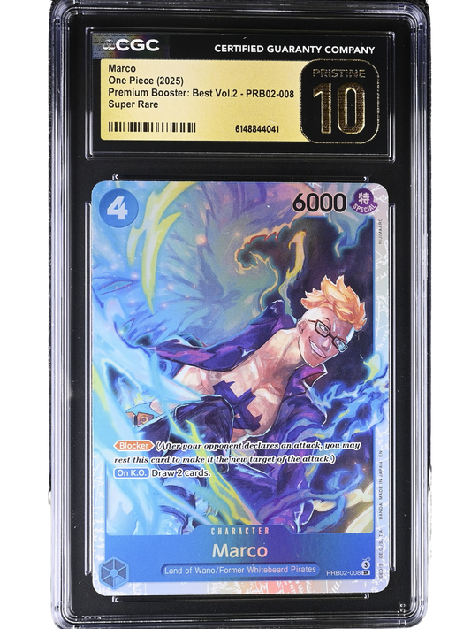 Marco Super Rare OP02-008 Premium Booster: Vol.2 CGC Pristine 10