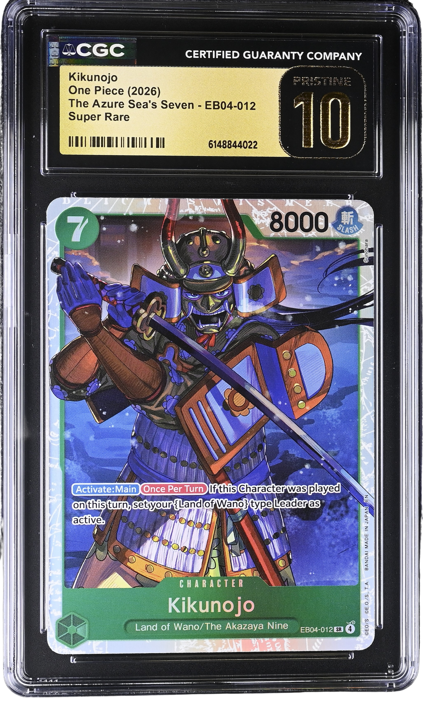 Kikunojo Super Rare EB04-012 The Azure Sea's Seven CGC Pristine 10