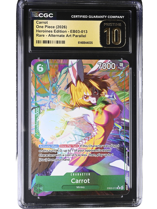 Carrot Alternate Art Parallel EB03-013 Heroines Edition CGC Pristine 10