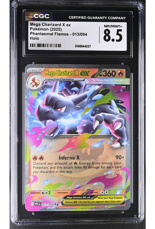 Mega Charizard X ex 013/094 Phantasmal Flames Holo CGC 8.5