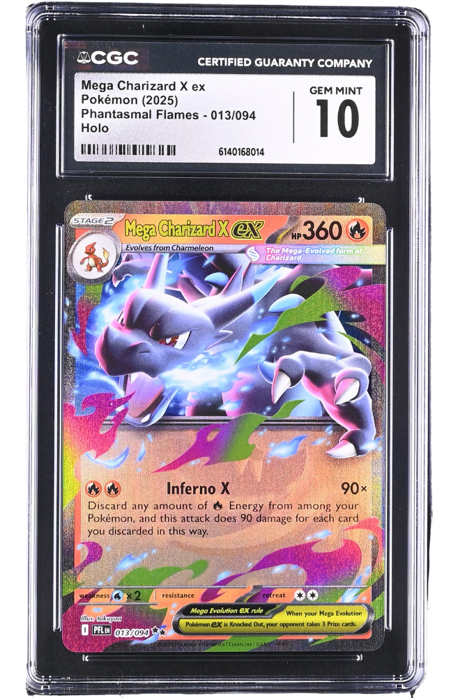 Mega Charizard X ex 013/094 Phantasmal Flames Holo CGC 10
