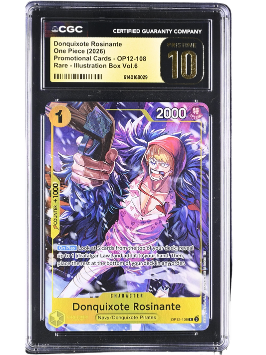 Donquixote Rosinante Promo OP12-108 Illustration Box Vol.6 CGC Pristine 10