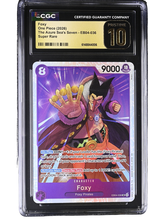 Foxy Super Rare EB04-036 The Azure Sea's Seven CGC Pristine 10