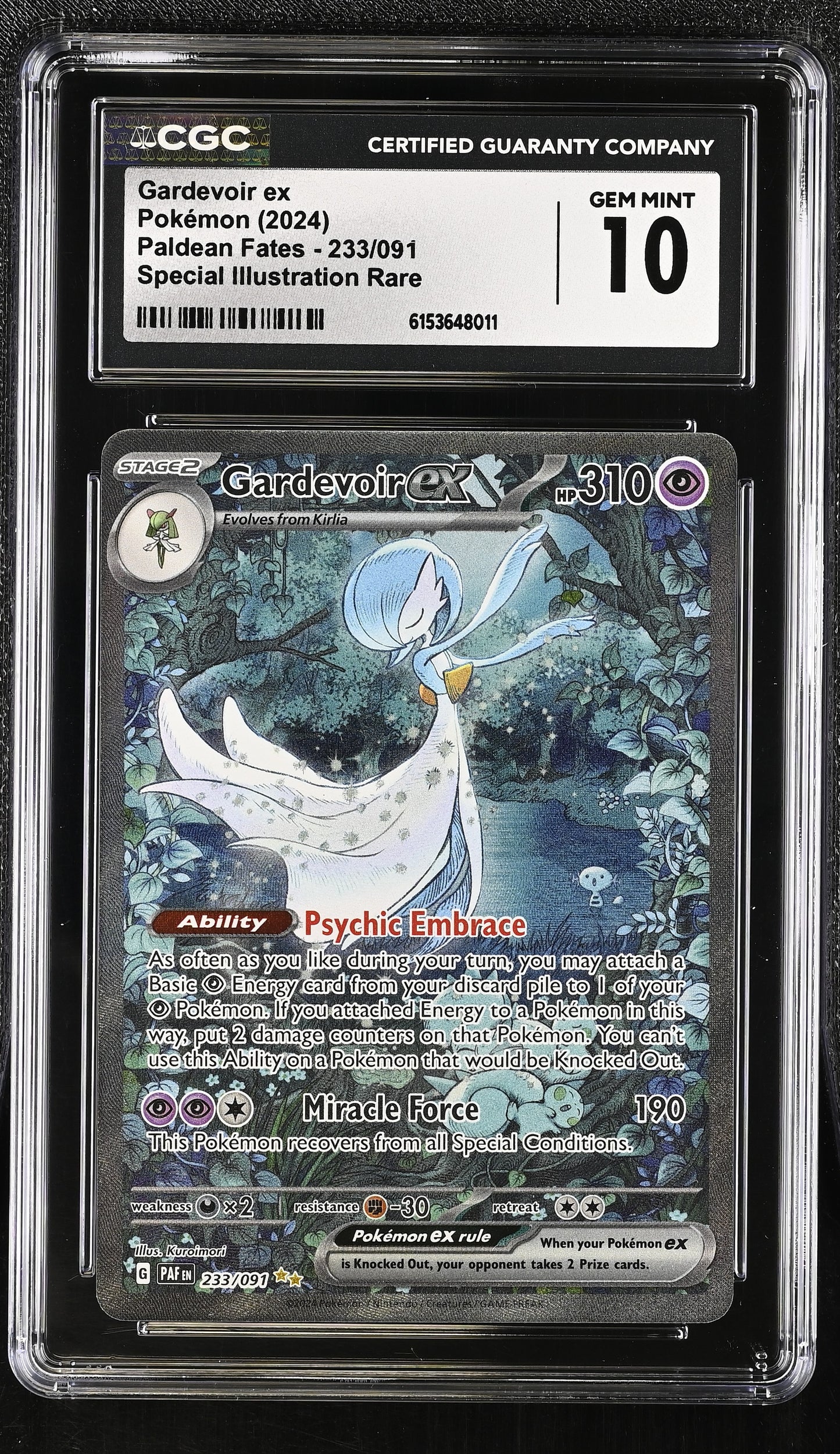 Gardevoir ex Paldean Fates 233/091 Special Illustration Rare CGC 10