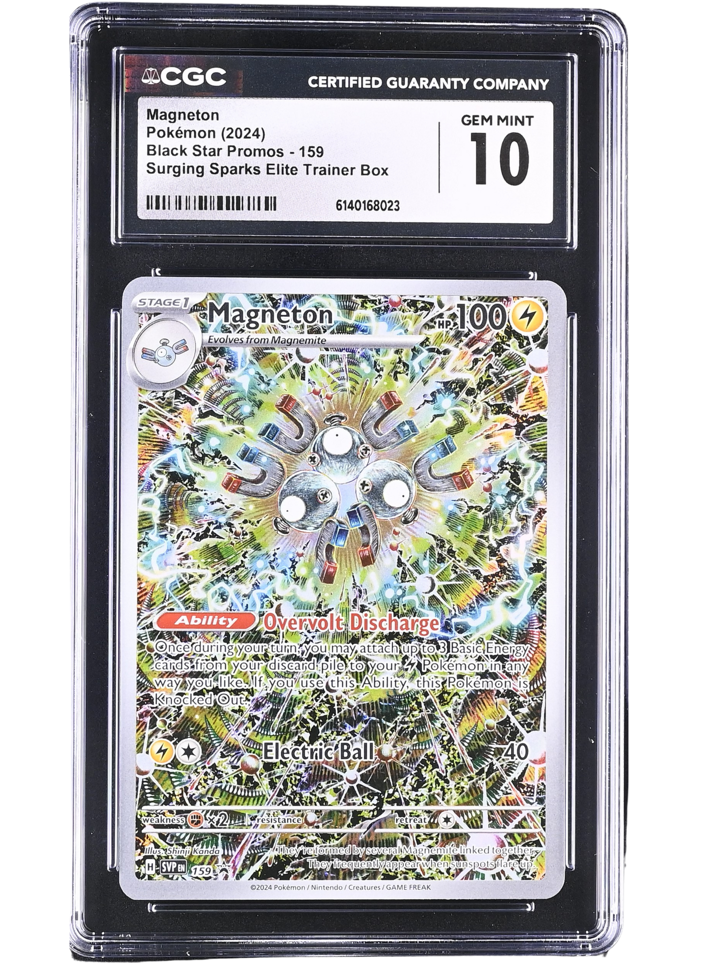 Magneton Surging Sparks Elite Trainer Box #159 Black Star Promo CGC 10