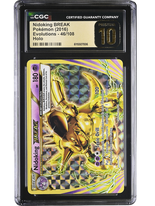 Nidoking BREAK Holo 46/108 Evolutions CGC Pristine 10
