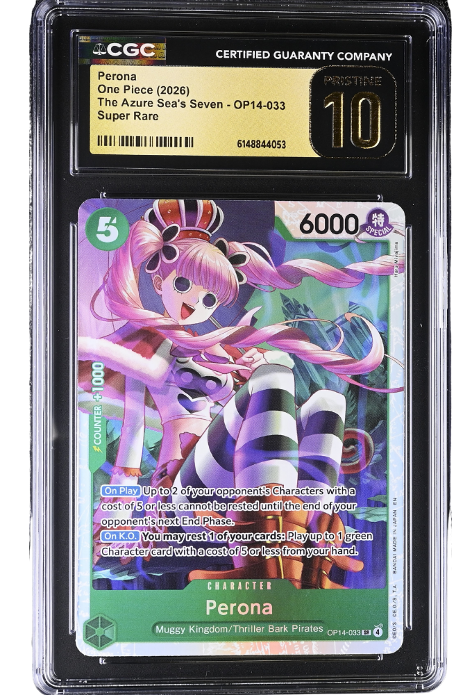 Perona OP14-033 The Azure Sea's Seven Super Rare Holo CGC Pristine 10