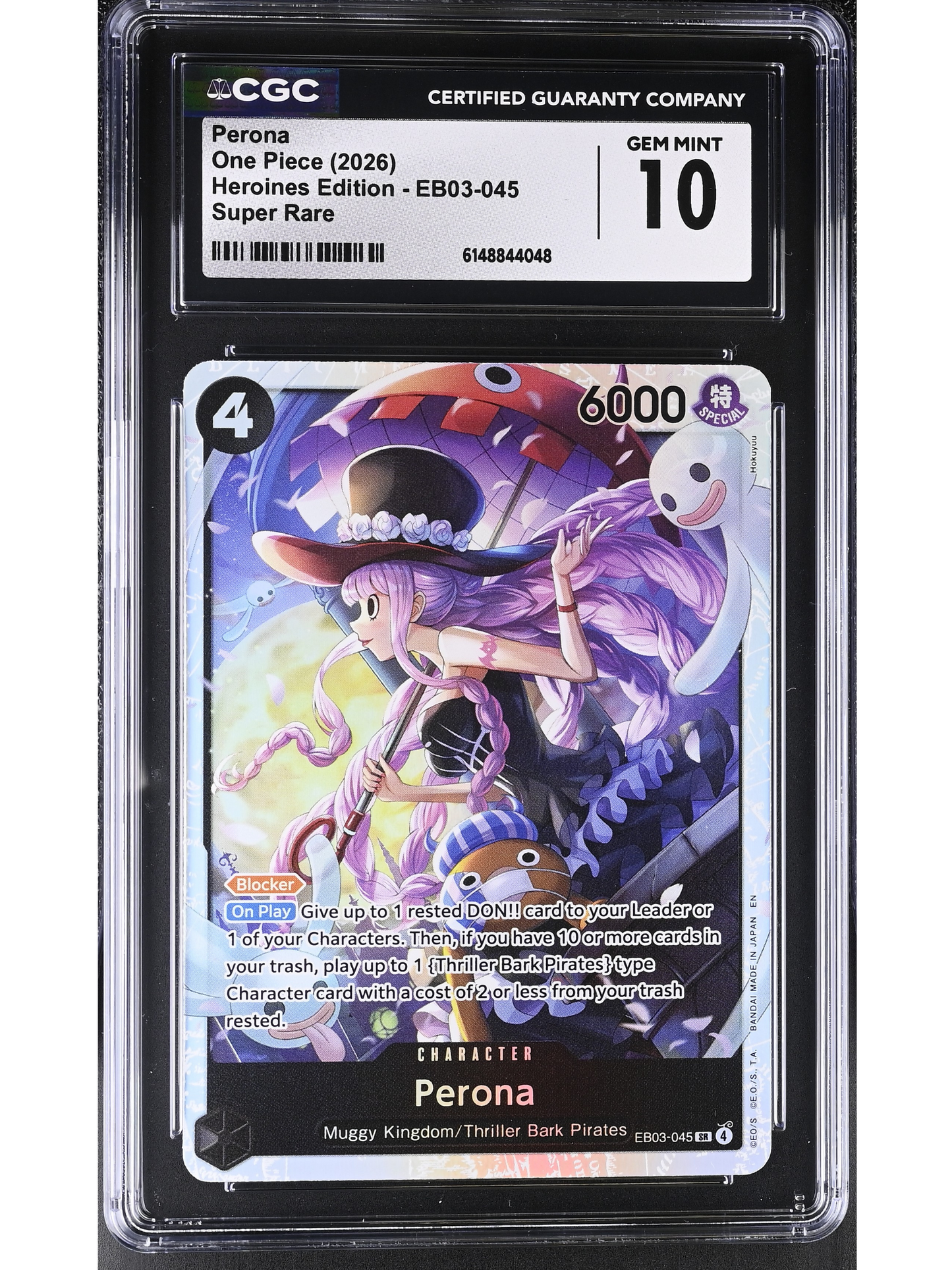 Perona Super Rare EB03-045 Heroines Edition CGC 10
