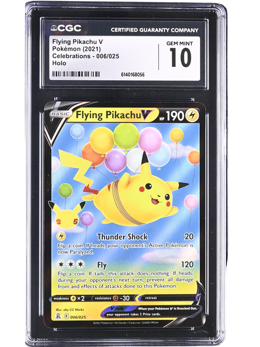 Flying Pikachu V 006/025 Celebrations Holo CGC 10
