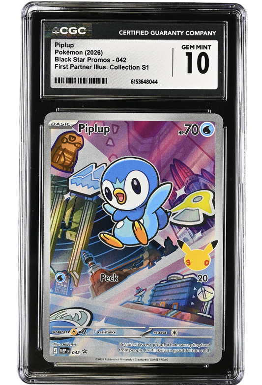 Piplup 042 First Partner Illus. Collection S1 Black Star Promos CGC 10