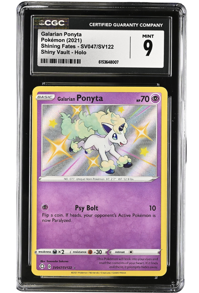 Galarian Ponyta SV047/SV122 Shining Fates Shiny Rare Holo CGC 9