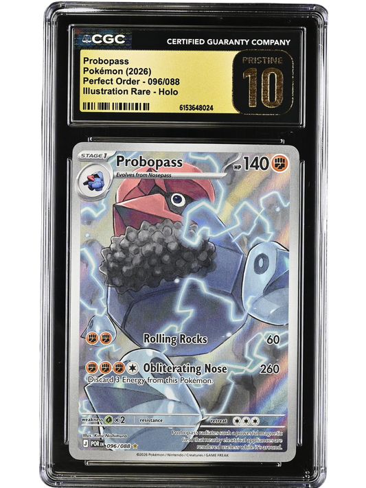 Probopass Illustration Rare Holo 096/088 Perfect Order CGC Pristine 10