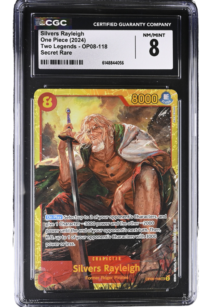 Silvers Raleigh OP08-118 Two Legends Secret Rare Holo CGC 8