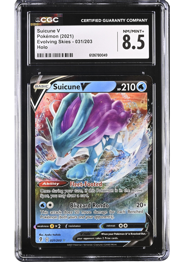 Suicune V 031/203 Evolving Skies Holo CGC 8.5