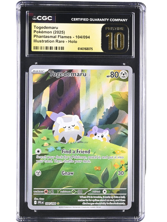 Togedemaru Illustration Rare Holo 104/094 Phantasmal Flames CGC Pristine 10