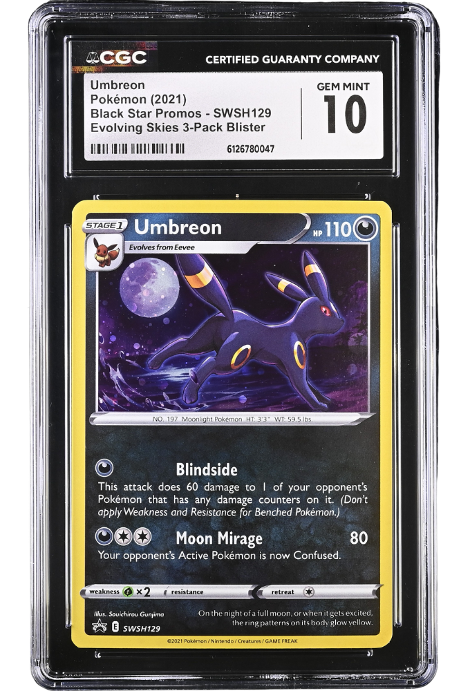 Umbreon SWSH129 Black Star Promos Evolving Skies Holo CGC 10