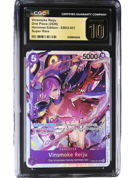 Vinsmoke Reiju Super Rare EB03-031 Heroines Edition CGC Pristine 10