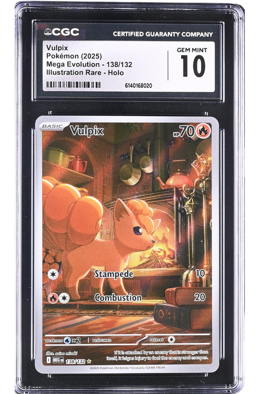 Vulpix 138/132 Mega Evolution Illustration Rare Holo CGC 10